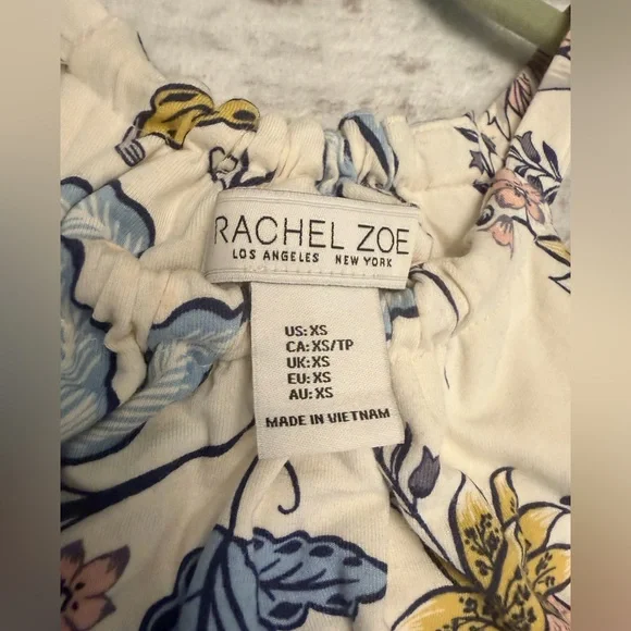 Rachel Zoe Floral Maxi Dress XS Boho Tiered Halter Dress Spring Summer - Picture 2 of 12